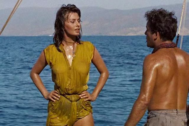 Hydra Island - Sophia Loren in 'Boy on a Dolphin' movie scene